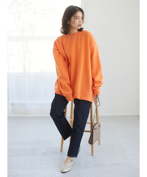 Green　Parks（グリーンパークス）の「センタープレスデニムパンツ＊★（デニムパンツ・レディース・オフホワイト/ワンウォッシュ・MEDIUM/LARGE）」の12枚目の写真