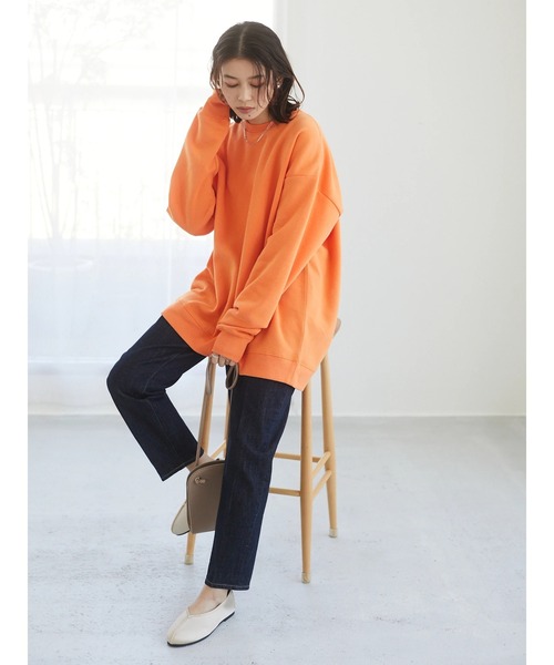 Green　Parks（グリーンパークス）の「センタープレスデニムパンツ＊★（デニムパンツ・レディース・オフホワイト/ワンウォッシュ・MEDIUM/LARGE）」の7枚目の写真