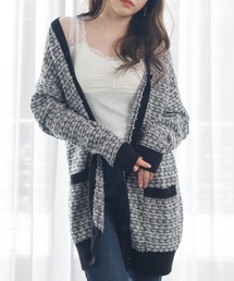 LIPSERVICE | ツイードライクロングカーディガン(カーディガン/ボレロ)