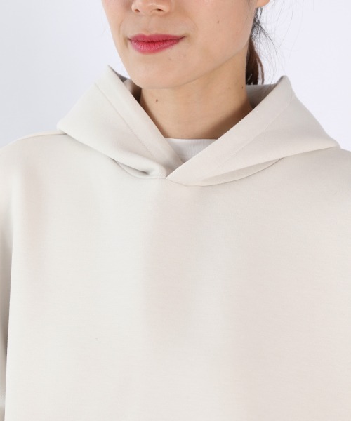 LOWRYS FARM（ローリーズファーム）の「ダンボールフーディーＬＳ　930356（パーカー・レディース・チャコールグレー/アイボリー/グリーン・FREE）」の6枚目の写真