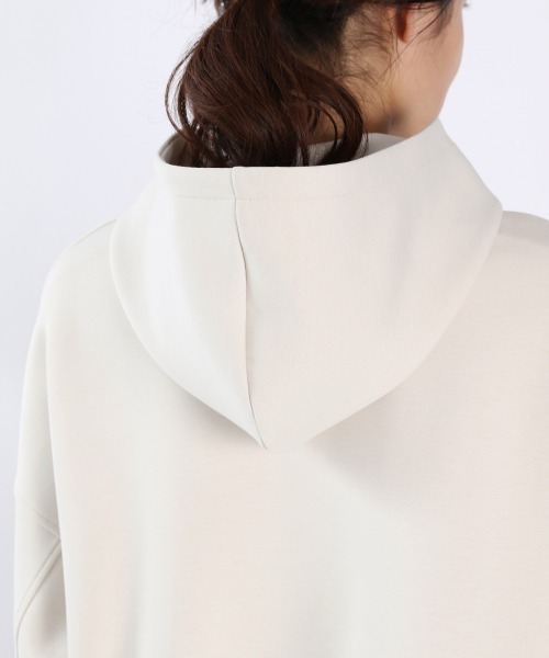 LOWRYS FARM（ローリーズファーム）の「ダンボールフーディーＬＳ　930356（パーカー・レディース・チャコールグレー/アイボリー/グリーン・FREE）」の8枚目の写真