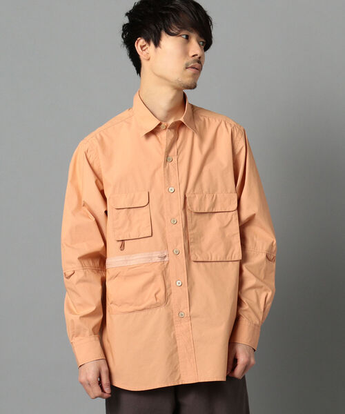 GLOSTER（グロスター）の「POPLIN Fishing Shirt フィッシングシャツ（シャツ/ブラウス・メンズ・ネイビー/ブラウン/オレンジ・L/S/M）」の3枚目の写真
