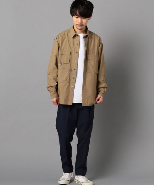 GLOSTER（グロスター）の「POPLIN Fishing Shirt フィッシングシャツ（シャツ/ブラウス・メンズ・ネイビー/ブラウン/オレンジ・L/S/M）」の7枚目の写真