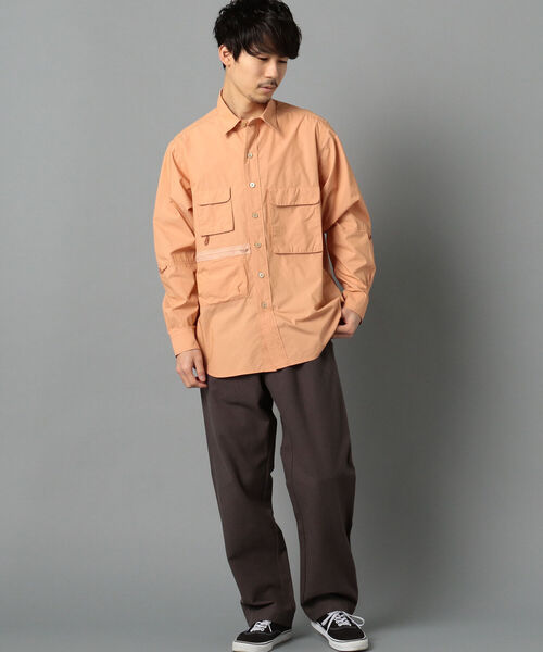 GLOSTER（グロスター）の「POPLIN Fishing Shirt フィッシングシャツ（シャツ/ブラウス・メンズ・ネイビー/ブラウン/オレンジ・L/S/M）」の8枚目の写真