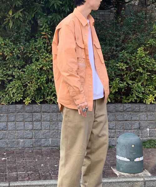GLOSTER（グロスター）の「POPLIN Fishing Shirt フィッシングシャツ（シャツ/ブラウス・メンズ・ネイビー/ブラウン/オレンジ・L/S/M）」の12枚目の写真
