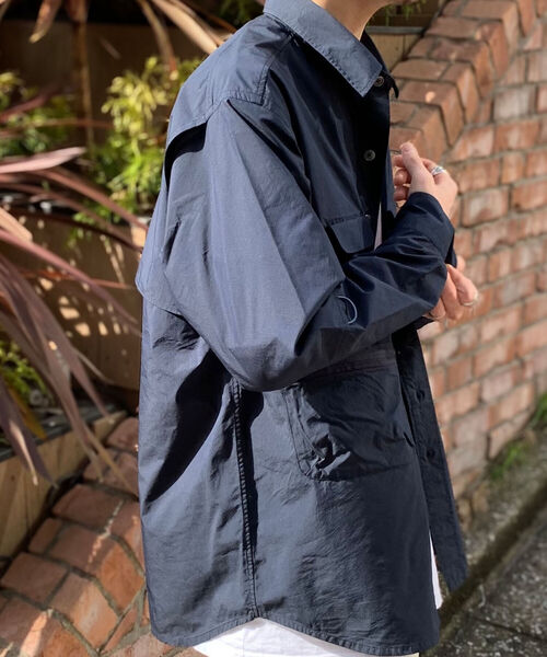 GLOSTER（グロスター）の「POPLIN Fishing Shirt フィッシングシャツ（シャツ/ブラウス・メンズ・ネイビー/ブラウン/オレンジ・L/S/M）」の14枚目の写真