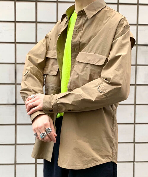 GLOSTER（グロスター）の「POPLIN Fishing Shirt フィッシングシャツ（シャツ/ブラウス・メンズ・ネイビー/ブラウン/オレンジ・L/S/M）」の15枚目の写真