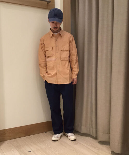 GLOSTER（グロスター）の「POPLIN Fishing Shirt フィッシングシャツ（シャツ/ブラウス・メンズ・ネイビー/ブラウン/オレンジ・L/S/M）」の17枚目の写真