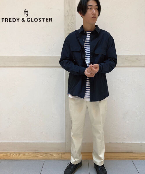 GLOSTER（グロスター）の「POPLIN Fishing Shirt フィッシングシャツ（シャツ/ブラウス・メンズ・ネイビー/ブラウン/オレンジ・L/S/M）」の18枚目の写真