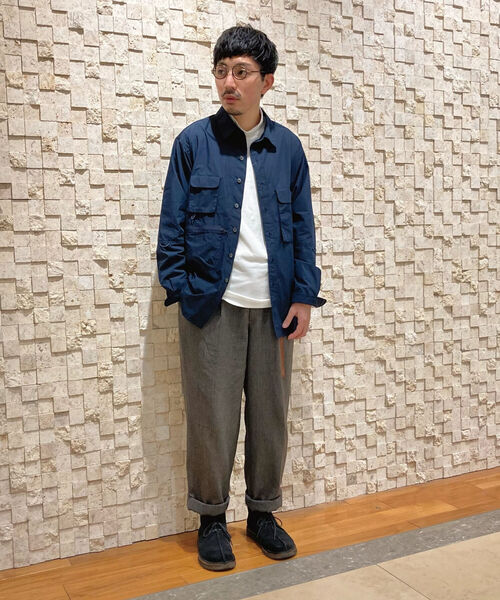 GLOSTER（グロスター）の「POPLIN Fishing Shirt フィッシングシャツ（シャツ/ブラウス・メンズ・ネイビー/ブラウン/オレンジ・L/S/M）」の20枚目の写真