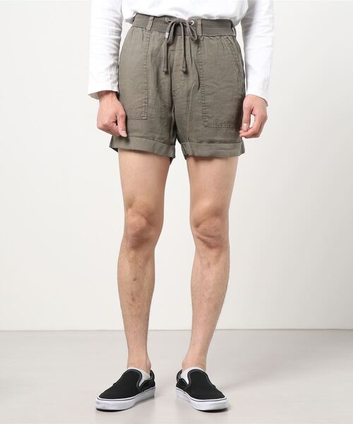 【セール】ESSENTIAL ガーメントダイド ヘビーリネンショーツ（その他パンツ）｜REPLAY（リプレイ）