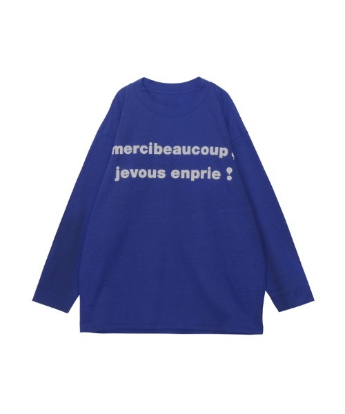 mercibeaucoup,（メルシーボークー）の「メルジュヴティー（Tシャツ/カットソー・レディース・ブラック/ブルー/ホワイト/ベージュ・FREE）」の4枚目の写真