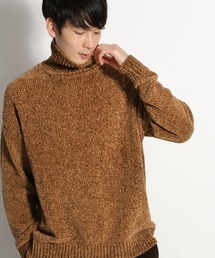 ブランド古着 メンズのニット セーター イエロー 黄色系 タートルネック ハイネック 古着通販 Zozoused