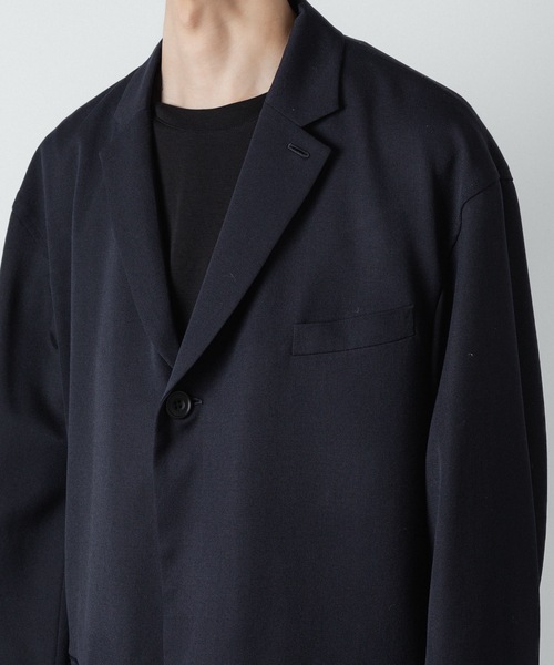 ato（アトウ）の「CLASSIC WOOL  LARGE SILHOUETTE JACKET（テーラードジャケット・メンズ・ブラック/ネイビー・46/48）」の13枚目の写真