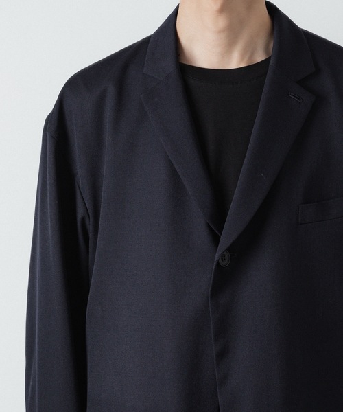 ato（アトウ）の「CLASSIC WOOL  LARGE SILHOUETTE JACKET（テーラードジャケット・メンズ・ブラック/ネイビー・46/48）」の14枚目の写真