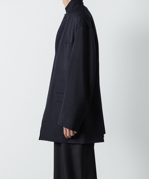 ato（アトウ）の「CLASSIC WOOL  LARGE SILHOUETTE JACKET（テーラードジャケット・メンズ・ブラック/ネイビー・46/48）」の15枚目の写真