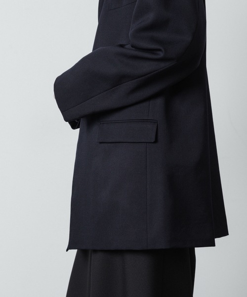 ato（アトウ）の「CLASSIC WOOL  LARGE SILHOUETTE JACKET（テーラードジャケット・メンズ・ブラック/ネイビー・46/48）」の16枚目の写真