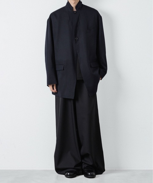 ato（アトウ）の「CLASSIC WOOL  LARGE SILHOUETTE JACKET（テーラードジャケット・メンズ・ブラック/ネイビー・46/48）」の18枚目の写真