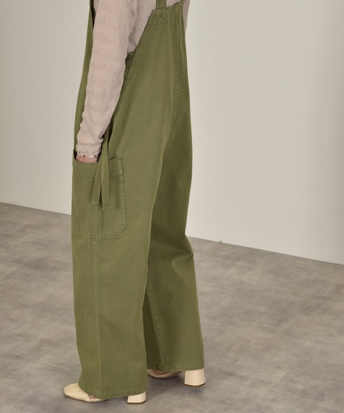 w closet（ダブルクローゼット）の「脇紐オーバーオール（サロペット/オーバーオール・レディース・カーキ/キナリ/ケミカルウォッシュ・FREE）」の13枚目の写真