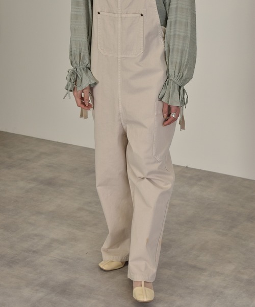 w closet（ダブルクローゼット）の「脇紐オーバーオール（サロペット/オーバーオール・レディース・カーキ/キナリ/ケミカルウォッシュ・FREE）」の10枚目の写真