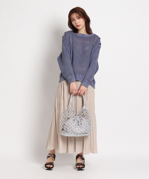 grove（グローブ）の「◆フィルムメッシュ巾着付きトート（トートバッグ・レディース・ブラック/シルバー/ガンメタ・00）」の9枚目の写真