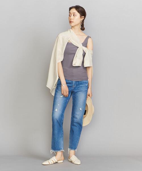BEAUTY&YOUTH UNITED ARROWS（ビューティーアンドユースユナイテッドアローズ）の「BY ラウンドネックブラタンクトップ（タンクトップ・レディース・グレー/ホワイト/ブラック/オリーブ/モカ/ダークグリーン・FREE）」の11枚目の写真