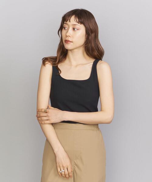 BEAUTY&YOUTH UNITED ARROWS（ビューティーアンドユースユナイテッドアローズ）の「BY ラウンドネックブラタンクトップ（タンクトップ・レディース・グレー/ホワイト/ブラック/オリーブ/モカ/ダークグリーン・FREE）」の14枚目の写真