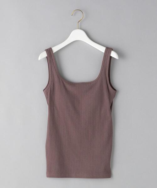 BEAUTY&YOUTH UNITED ARROWS（ビューティーアンドユースユナイテッドアローズ）の「BY ラウンドネックブラタンクトップ（タンクトップ・レディース・グレー/ホワイト/ブラック/オリーブ/モカ/ダークグリーン・FREE）」の16枚目の写真