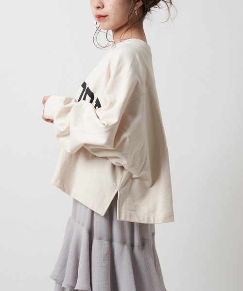 Chico（チコ）の「ショート丈デカロゴスウェット（スウェット・レディース・チャコールグレー/ライトグレー/アイボリー/レッド・FREE）」の20枚目の写真