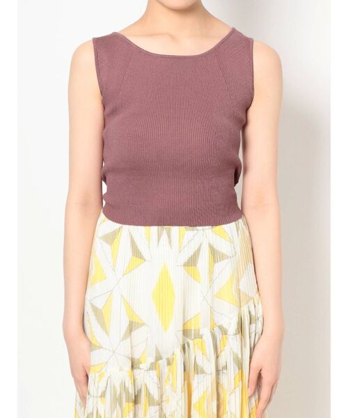 MERCURYDUO(マーキュリーデュオ)の「バックカシュクールリボンニット(ニット/セーター・レディース・ブラック/オフホワイト/カーキ/ピンク・FREE)」の21枚目の写真