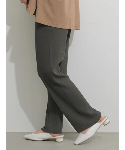 AMERICAN HOLIC（アメリカンホリック）の「センタータックニットパンツ（その他パンツ・レディース・グレイッシュベージュ/チャコールグレー/ブラック・M/L）」の4枚目の写真