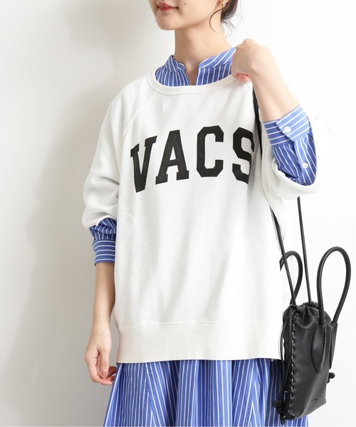 SLOBE IENA（スローブイエナ）の「VACS ハーフスリーブスウェット【手洗い可能】◆（スウェット・レディース・ホワイト/チャコールグレー/ブラウン/ライトグリーン・FREE）」の15枚目の写真