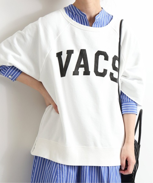 SLOBE IENA（スローブイエナ）の「VACS ハーフスリーブスウェット【手洗い可能】◆（スウェット・レディース・ホワイト/チャコールグレー/ブラウン/ライトグリーン・FREE）」の22枚目の写真