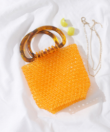 Simplicite | アクリルハンドルビーズBAG◆(ハンドバッグ)