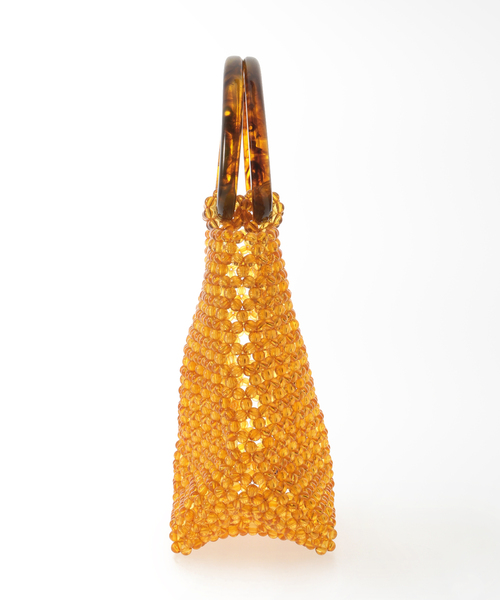 Simplicite(サンプリシテ)の「アクリルハンドルビーズBAG◆(ハンドバッグ・レディース・イエロー/ホワイト・FREE)」の9枚目の写真