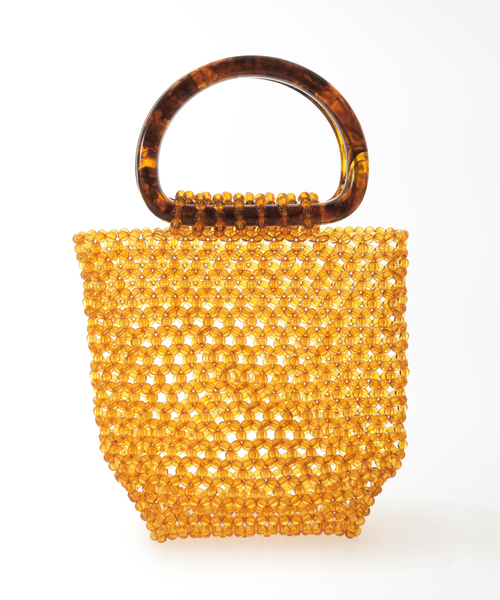 Simplicite(サンプリシテ)の「アクリルハンドルビーズBAG◆(ハンドバッグ・レディース・イエロー/ホワイト・FREE)」の10枚目の写真