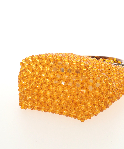 Simplicite(サンプリシテ)の「アクリルハンドルビーズBAG◆(ハンドバッグ・レディース・イエロー/ホワイト・FREE)」の11枚目の写真