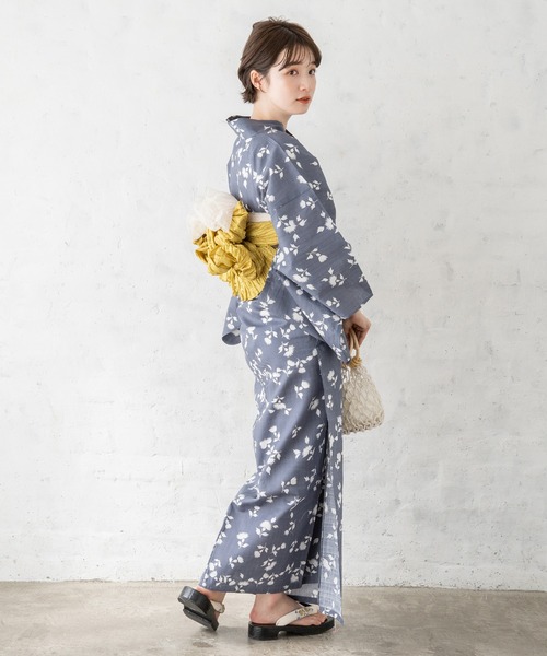 ゆかた館グレース(ユカタカングレース)の「こだわり浴衣5点セット(浴衣・レディース・ベージュ/グレー/オフホワイト/キナリ/グレー系/ベージュ系/ホワイト×イエロー/ホワイト×ブラック/ブルーグレー/アイボリー/ホワイト・FREE)」の16枚目の写真