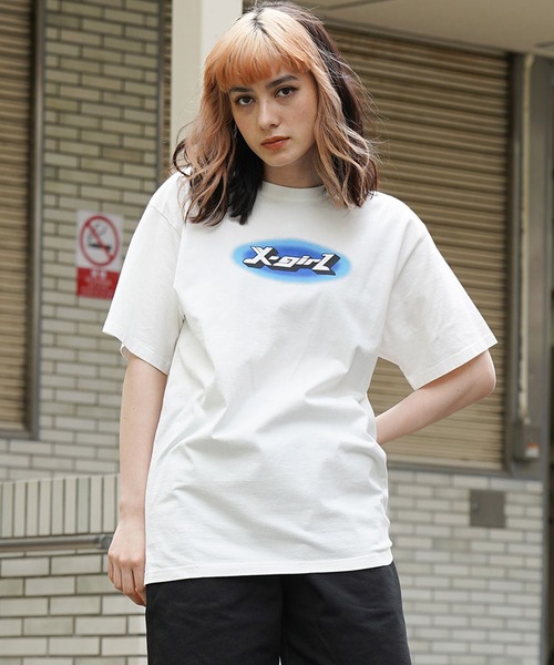 X-girl(エックスガール)の「NEW AGE LOGO S/S TEE(Tシャツ X-girl(エックスガール)の「NEW AGE LOGO S/S TEE(Tシャツ