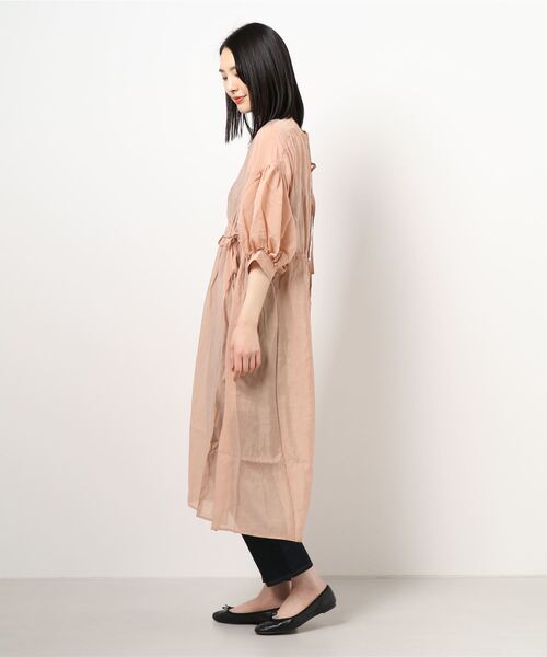 ehka sopo（エヘカソポ）の「シアーリボンワンピース（ワンピース・レディース・キナリ/ピンク/ブルー・ﾌﾘ-）」の4枚目の写真