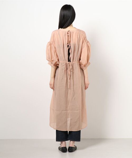 ehka sopo（エヘカソポ）の「シアーリボンワンピース（ワンピース・レディース・キナリ/ピンク/ブルー・ﾌﾘ-）」の5枚目の写真