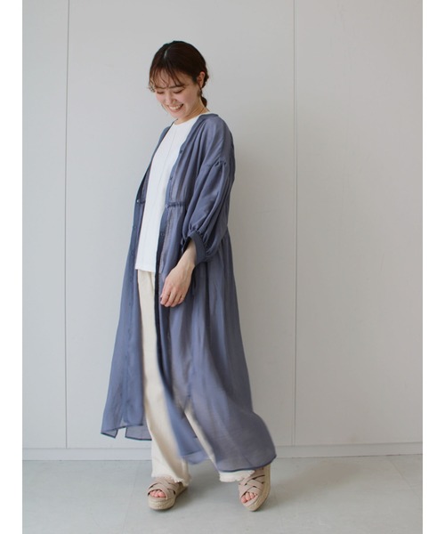 ehka sopo（エヘカソポ）の「シアーリボンワンピース（ワンピース・レディース・キナリ/ピンク/ブルー・ﾌﾘ-）」の3枚目の写真