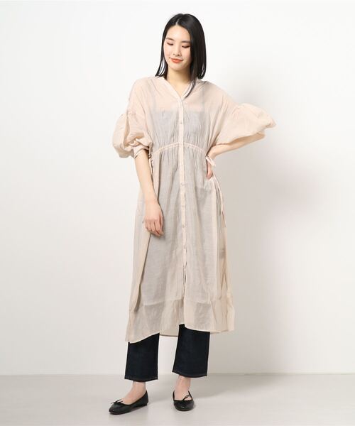 ehka sopo（エヘカソポ）の「シアーリボンワンピース（ワンピース・レディース・キナリ/ピンク/ブルー・ﾌﾘ-）」の7枚目の写真