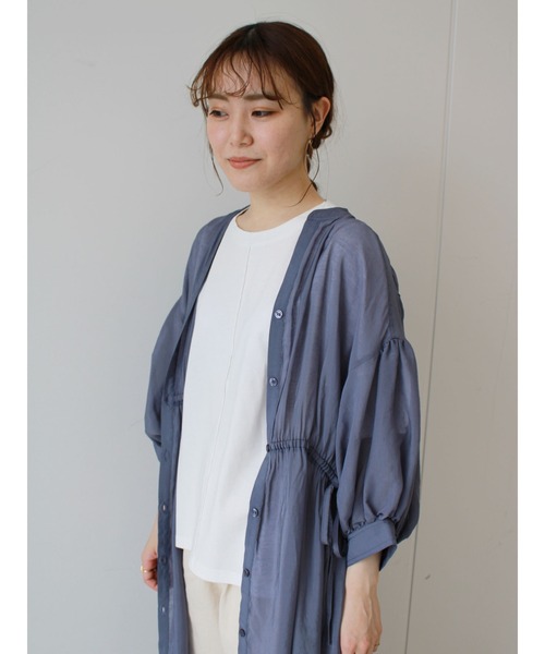 ehka sopo（エヘカソポ）の「シアーリボンワンピース（ワンピース・レディース・キナリ/ピンク/ブルー・ﾌﾘ-）」の10枚目の写真