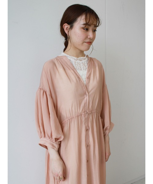 ehka sopo（エヘカソポ）の「シアーリボンワンピース（ワンピース・レディース・キナリ/ピンク/ブルー・ﾌﾘ-）」の13枚目の写真