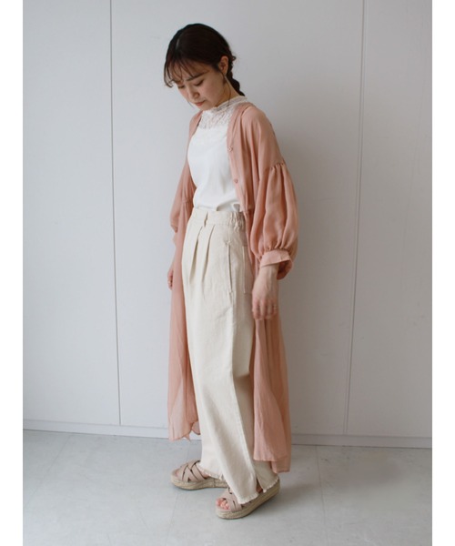 ehka sopo（エヘカソポ）の「シアーリボンワンピース（ワンピース・レディース・キナリ/ピンク/ブルー・ﾌﾘ-）」の16枚目の写真