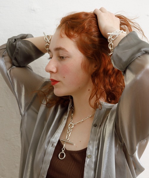 Bonjour Girl(ボンジュールガール)の「JOINT マルチWAYチェーンチョーカーネックレス(ネックレス・レディース・シルバー・FREE)」の4枚目の写真