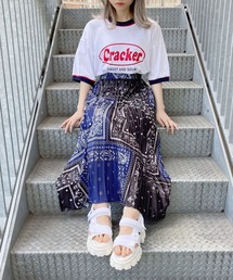 Figments | バンダナ柄プリーツロングスカート(スカート)