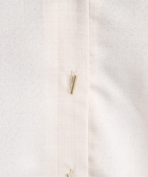 natural couture(ナチュラルクチュール)の「バー釦袖タックブラウス(シャツ/ブラウス・レディース・ブラック/サックスブルー/ミント/モカ/ストライプ/ライトベージュ・FREE)」の21枚目の写真