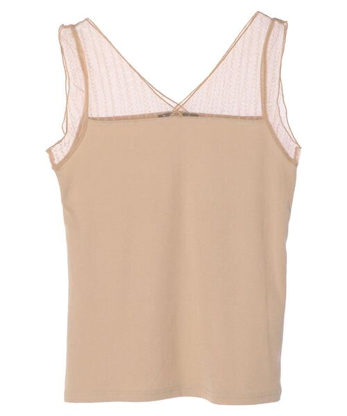 Sugar spoon（シュガースプーン）の「・SUGAR SPOON チュールキリカエタンク＊（タンクトップ・レディース・オフホワイト/ベージュ/オレンジ/ライトグレー/チャコールグレー/ブラック・FREE）」の17枚目の写真